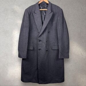 The Diamond Company Overcoat Sz XL 48"‎ Chest Cashmere Double Breasted Trench
